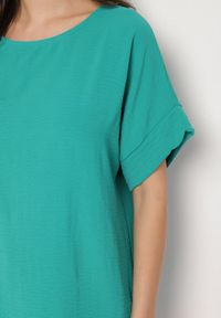 Born2be - Zielony Bluzka o Kroju Nietoperza Faderia. Kolor: zielony. Materiał: tkanina. Sezon: lato. Styl: klasyczny