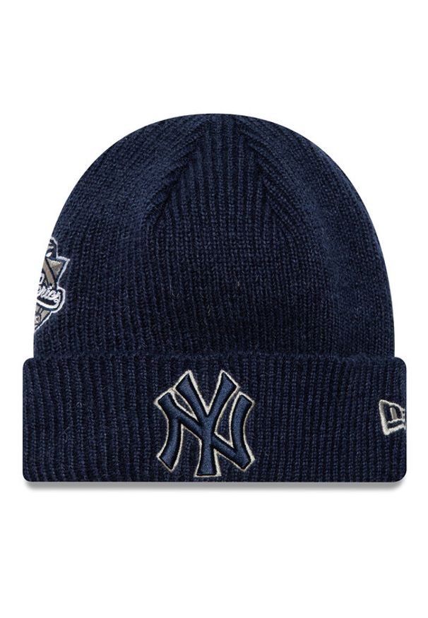 New Era Czapka World Series Patch New York Yankees Cuff Knit Beanie 60580731 Granatowy. Kolor: niebieski. Materiał: akryl, materiał