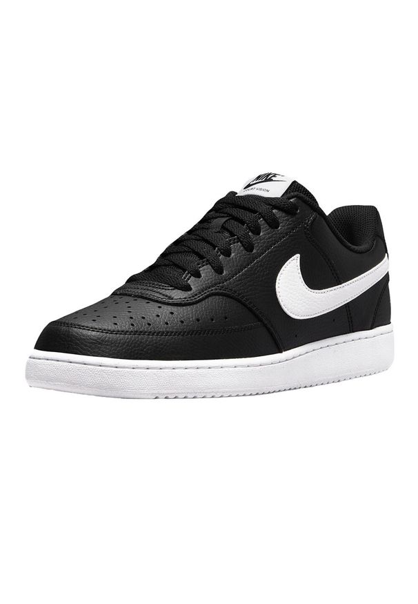Nike - Męskie Buty Sportowe Court Vision Ze Skóry Syntetycznej. Kolor: czarny, biały, wielokolorowy. Materiał: syntetyk, skóra. Sezon: zima. Styl: sportowy