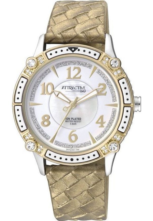 Zegarek QQ Zegarek damski QQ DA75-504 złoty. Kolor: złoty