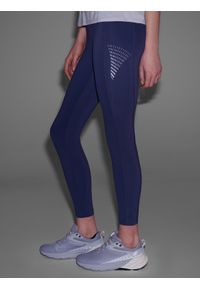 4f - 4F Legginsy do biegania szybkoschnące damskie - szare S. Stan: podwyższony. Kolor: szary. Materiał: dzianina, elastan, włókno, syntetyk, materiał. Długość: krótkie. Wzór: gładki, jednolity, ze splotem. Sport: fitness, bieganie #2