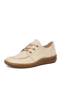 Rieker Półbuty N2402-60 Beżowy. Kolor: beżowy. Materiał: skóra #5