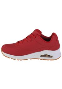 skechers - Buty do chodzenia damskie Skechers Uno-Stand on Air. Kolor: czerwony. Materiał: materiał, tkanina, syntetyk. Model: Skechers Sport. Sport: turystyka piesza