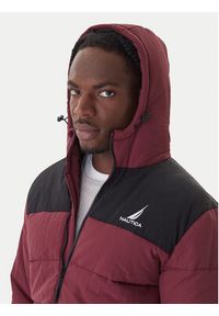 Nautica Kurtka zimowa Pocatello FZ Coat N1T04061 Bordowy Regular Fit. Kolor: czerwony. Materiał: syntetyk. Sezon: zima