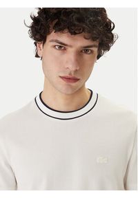 Lacoste T-Shirt TH8174 Biały Regular Fit. Kolor: biały. Materiał: bawełna #5