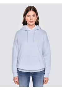 Big-Star - Bluza damska z kapturem błękitna Raisala 400. Okazja: na spacer, na co dzień. Typ kołnierza: kaptur. Kolor: niebieski. Materiał: dzianina, jeans. Wzór: haft. Styl: casual #6