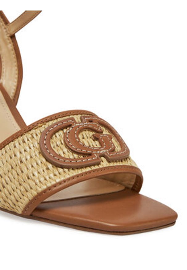 Guess Sandały FLJGNK FAB03 Beżowy. Kolor: beżowy. Materiał: skóra