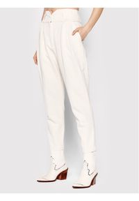 IRO Spodnie materiałowe Yila AQ085 Beżowy Regular Fit. Kolor: beżowy. Materiał: bawełna