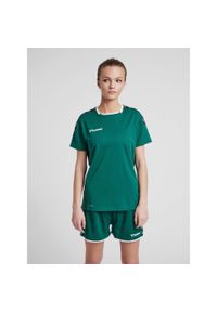 Hummel KOSZULKA DAMSKA T-shirt hmlAUTHENTIC POLY JERSEY WOMAN. Kolor: zielony, biały, wielokolorowy. Materiał: jersey. Sport: taniec, joga i pilates