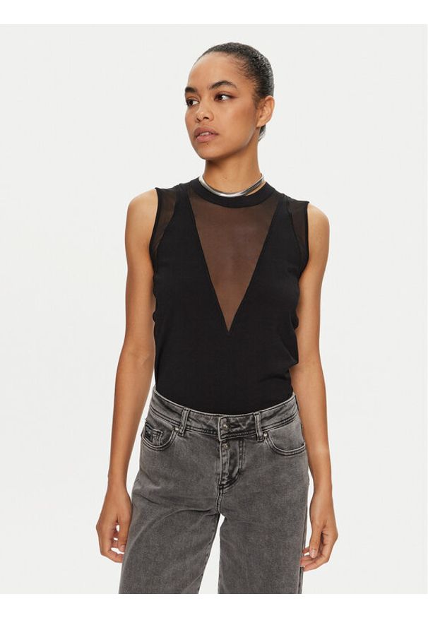 Pinko - PINKO Bluzka Felce 102818 A1KX Czarny Regular Fit. Kolor: czarny. Materiał: wiskoza