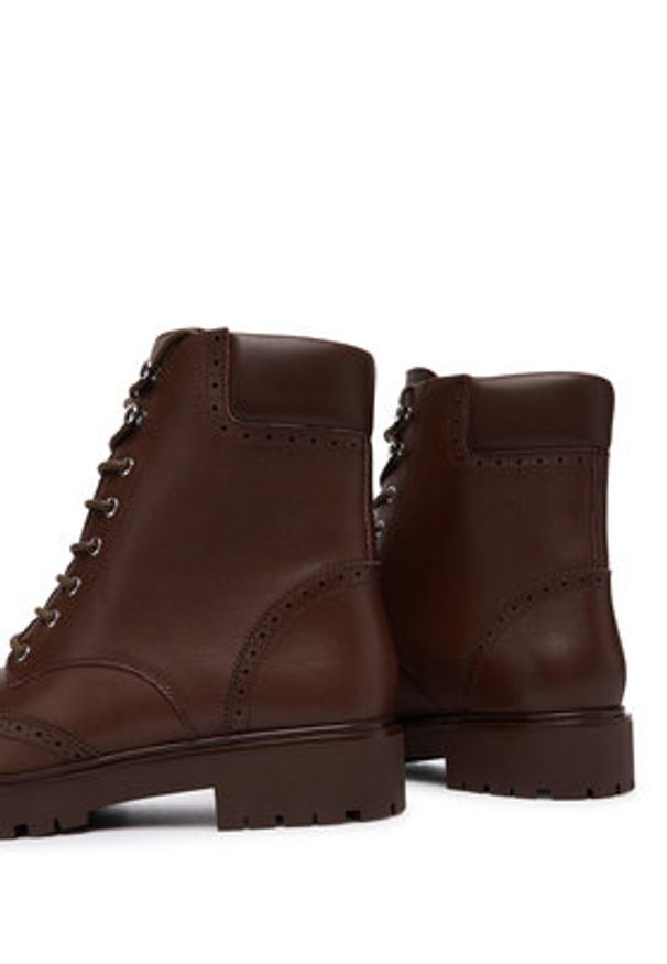 Lauren Ralph Lauren - LAUREN RALPH LAUREN Botki Alysn 802977885002 Brązowy. Kolor: brązowy. Materiał: skóra