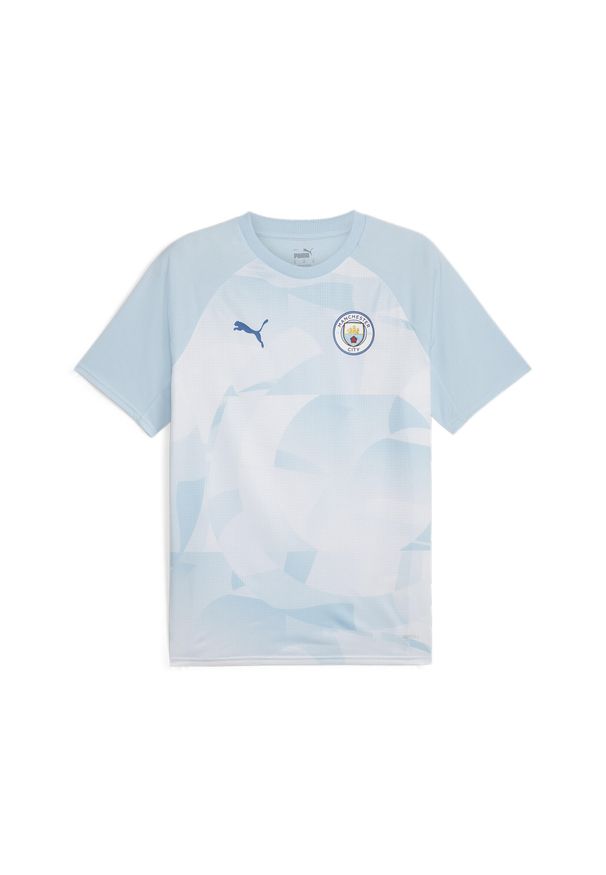 Podkoszulek Puma Mcfc Prematch Ss Jersey, Mężczyźni. Kolor: niebieski, wielokolorowy, szary. Materiał: jersey