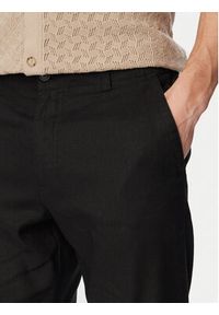 BOSS Chinosy Sanderson-L-3 50559595 Czarny Regular Fit. Kolor: czarny. Materiał: len #4
