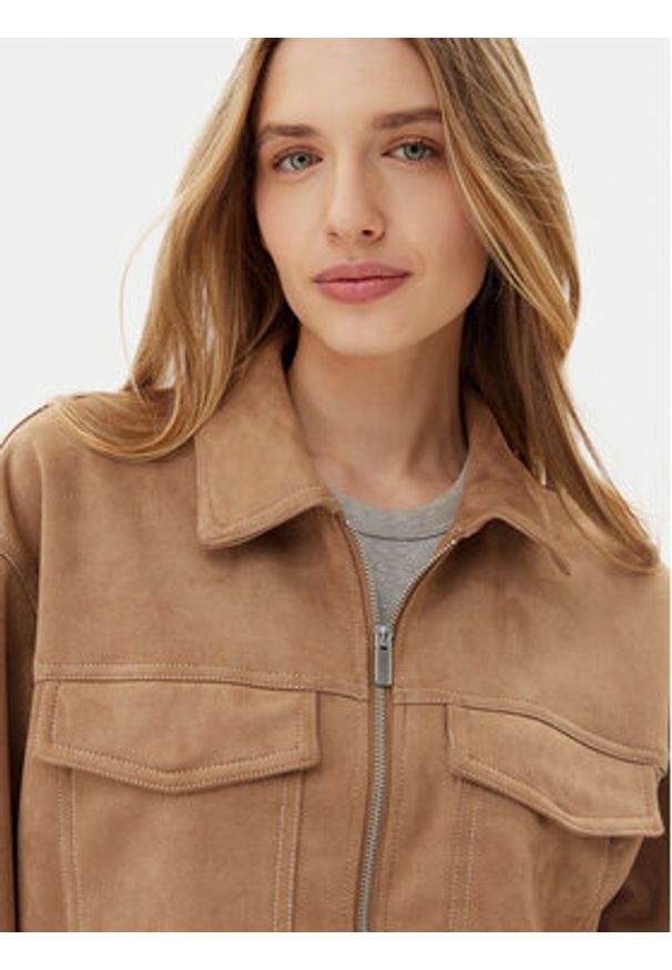 only - ONLY Kurtka z imitacji skóry Stina 15351260 Brązowy Regular Fit. Kolor: brązowy. Materiał: skóra