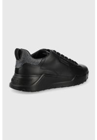 Guess buty skórzane LUCCA kolor czarny. Nosek buta: okrągły. Zapięcie: sznurówki. Kolor: czarny. Materiał: skóra #4