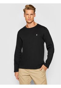 Polo Ralph Lauren Longsleeve Sle 714844759001 Czarny Regular Fit. Typ kołnierza: polo. Kolor: czarny. Materiał: bawełna. Długość rękawa: długi rękaw #1