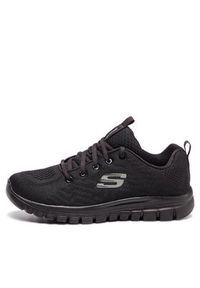 skechers - Skechers Sneakersy Get Connected 12615/BBK Czarny. Kolor: czarny. Materiał: materiał #4