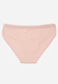 Born2be - Jasnoróżowe Majtki Figi z Bawełną i Ozdobnymi Napisami Phioreia. Kolor: różowy. Materiał: bawełna. Wzór: napisy #2