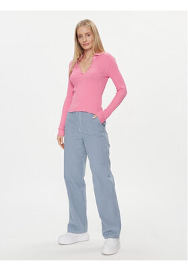 only - ONLY Sweter Minna 15309345 Różowy Regular Fit. Kolor: różowy. Materiał: syntetyk