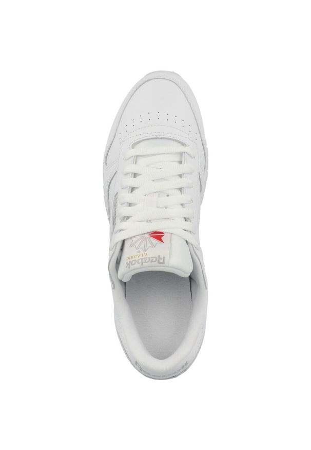 Buty do chodzenia męskie Reebok Classic Leather. Kolor: biały, wielokolorowy. Materiał: skóra, syntetyk, tkanina, materiał. Szerokość cholewki: normalna. Model: Reebok Classic. Sport: turystyka piesza