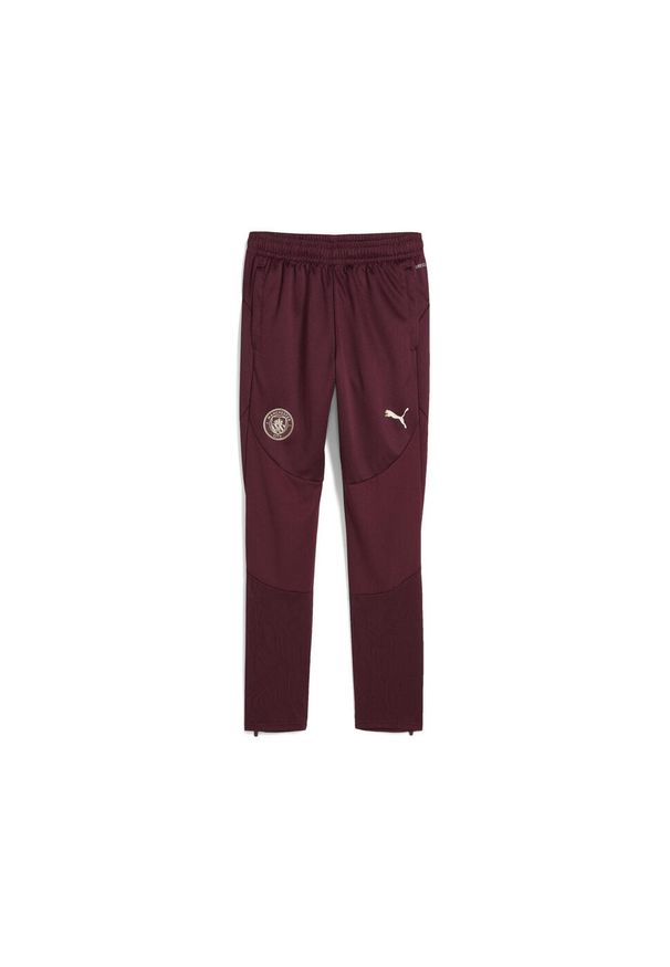 Puma - Młodzieżowe spodnie treningowe Manchester City PUMA Dark Jasper Red. Kolor: czerwony