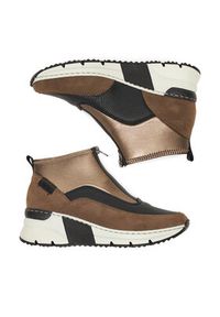 Rieker Botki N6352-25 Brązowy. Kolor: brązowy. Materiał: materiał #5