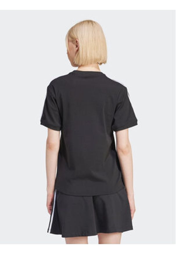 Adidas - adidas T-Shirt 3-Stripes IU2420 Czarny Regular Fit. Kolor: czarny. Materiał: bawełna