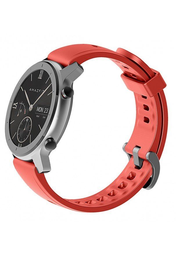 Huami - Smartwatch Amazfit GTR 42mm Czerwony (Coral Red). Rodzaj zegarka: smartwatch. Kolor: czerwony. Styl: sportowy, elegancki