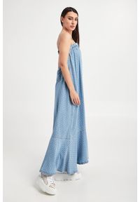 Twinset Milano - Sukienka TWINSET. Materiał: jeans. Długość rękawa: na ramiączkach. Długość: maxi #2