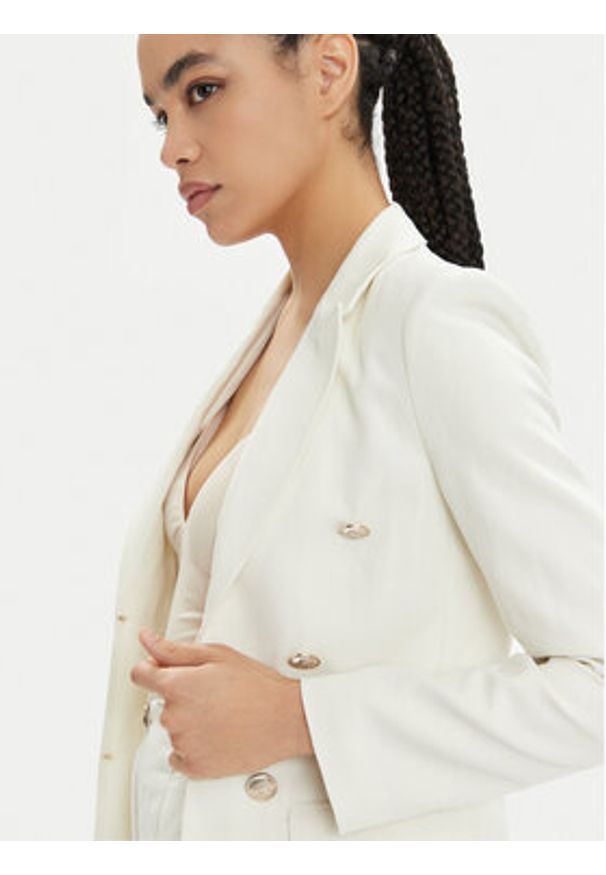 Marciano Guess Marynarka Martina 4GGN14 7158A Écru Blazer Fit. Kolor: kremowy. Materiał: lyocell