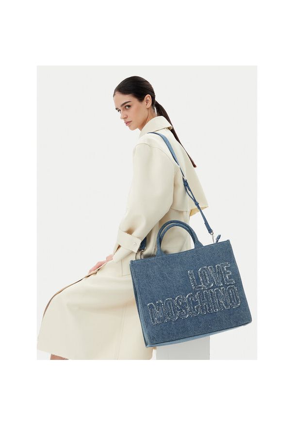 Love Moschino - Torebka LOVE MOSCHINO. Kolor: niebieski