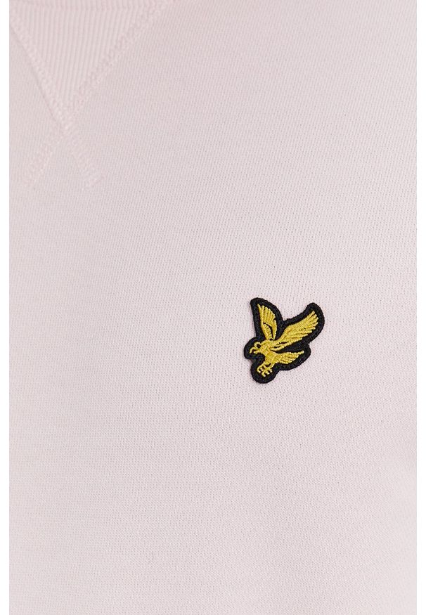 Lyle & Scott Bluza bawełniana męska kolor różowy gładka. Okazja: na co dzień. Kolor: różowy. Materiał: bawełna. Wzór: gładki. Styl: casual