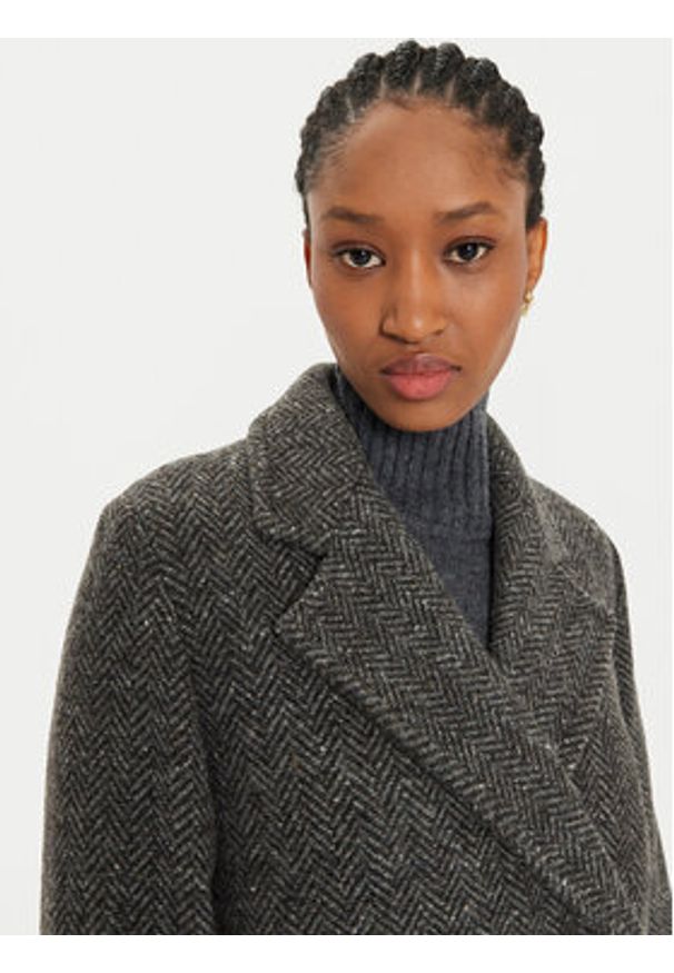 Weekend Max Mara Płaszcz wełniany Corinto 2425016042 Szary Regular Fit. Kolor: szary. Materiał: wełna