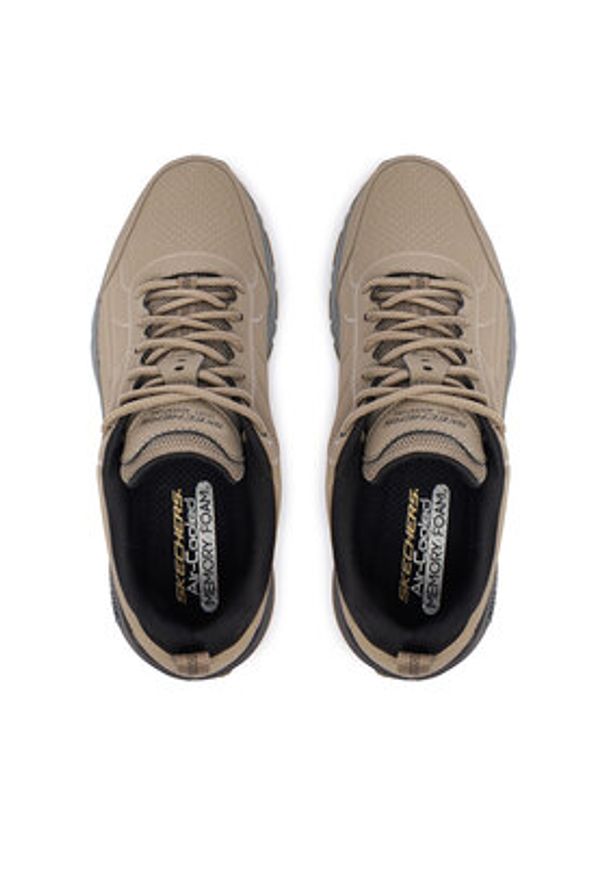 skechers - Skechers Trekkingi Max Protect 237672 TPBK Brązowy. Kolor: brązowy. Materiał: skóra. Sport: turystyka piesza
