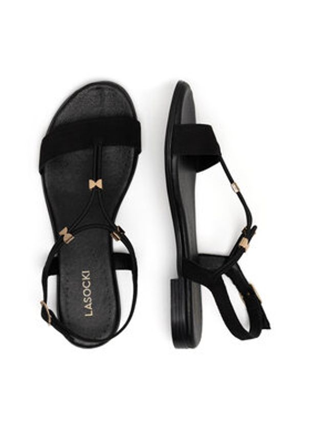 Lasocki Sandały ARENA RST-ARENA-08 Czarny. Kolor: czarny. Materiał: materiał