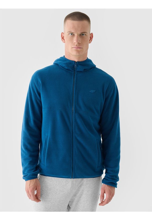 4f - 4F Polar regular z kapturem męski - turkusowy XXL. Typ kołnierza: kaptur. Kolor: turkusowy. Materiał: polar. Wzór: gładki. Sezon: zima. Sport: narciarstwo, turystyka piesza, wspinaczka, snowboard