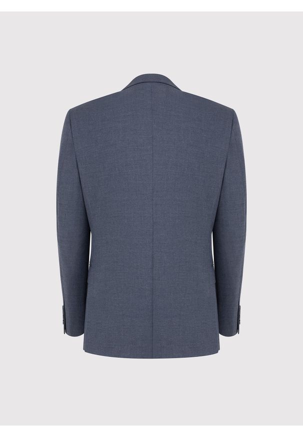 Pako Lorente - PAKO LORENTE - Granatowa marynarka garniturowa. Okazja: na spotkanie biznesowe. Kolor: niebieski. Materiał: poliester, wiskoza, elastan. Styl: biznesowy