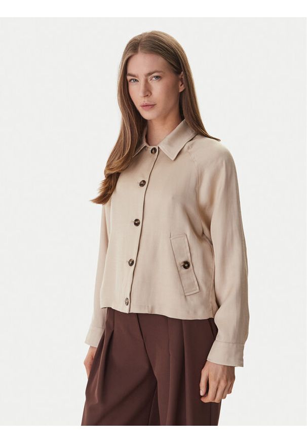 Marella Koszula Baia1 2615191051 Beżowy Regular Fit. Kolor: beżowy. Materiał: wiskoza