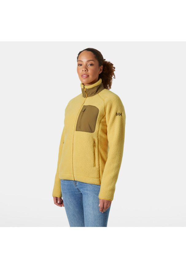 Damski polar Helly Hansen Imperial Block. Kolor: wielokolorowy, żółty, beżowy. Materiał: polar. Sport: turystyka piesza