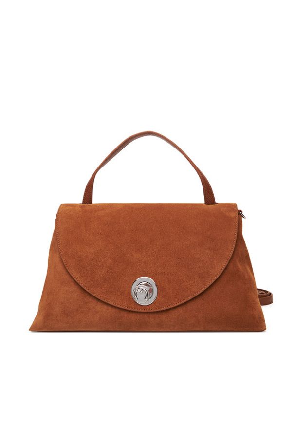 Coccinelle Torebka Toc Coccinellenikla Suede Bim E1 TOC 18 01 01 Brązowy. Kolor: brązowy. Materiał: skórzane, zamszowe
