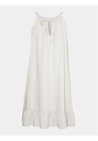 Vero Moda Sukienka letnia Mymilo 10303634 Biały Regular Fit. Kolor: biały. Materiał: wiskoza. Sezon: lato #4
