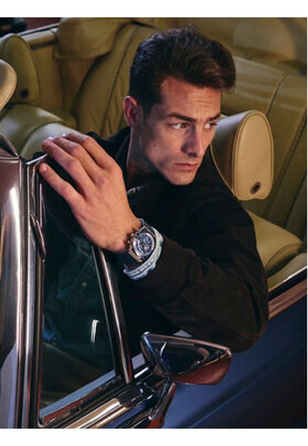 Timex Zegarek Q Diver Inspired Chronograph TW2Y36100 Granatowy. Kolor: niebieski