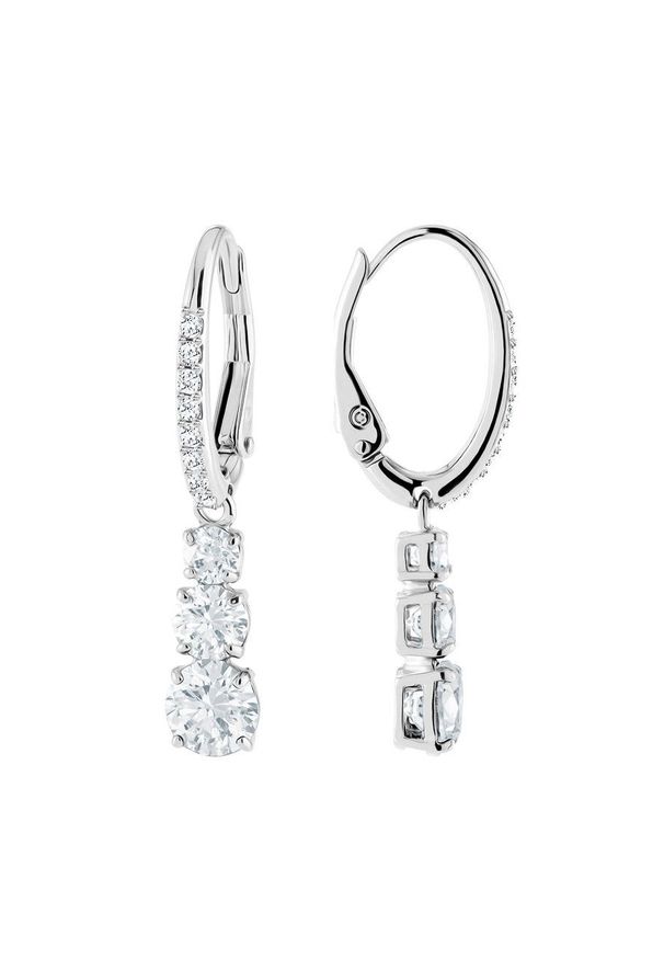 Swarovski - Kolczyki ATTRACT TRILOGY. Kolor: srebrny