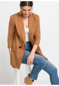 bonprix - Żakiet. Kolor: brązowy. Styl: elegancki #1