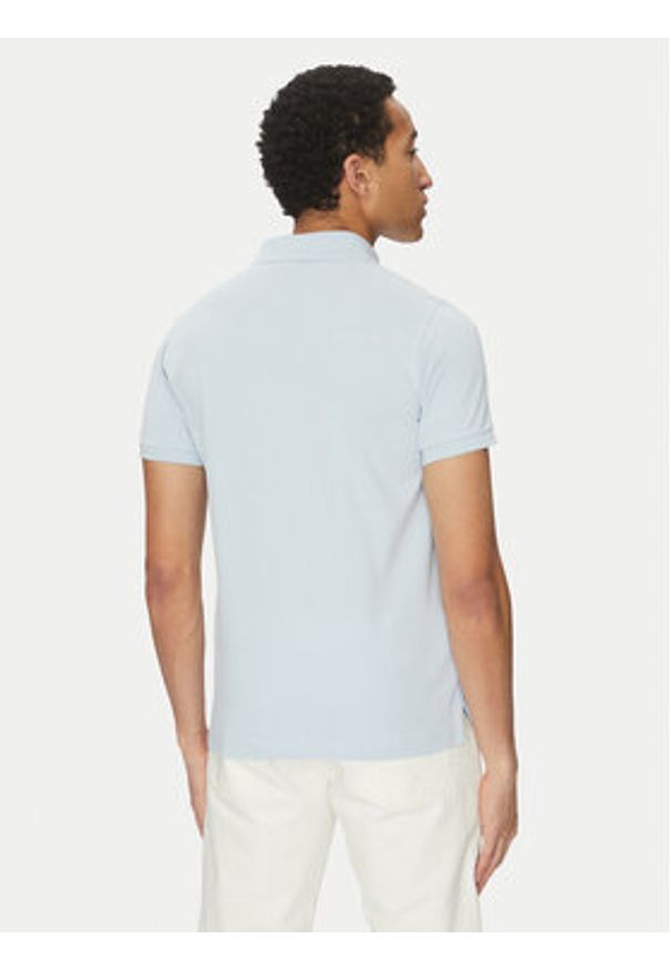 Geox Polo M5511B T3240 F4508 Błękitny Regular Fit. Typ kołnierza: polo. Kolor: niebieski. Materiał: bawełna