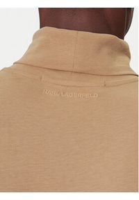 Karl Lagerfeld - KARL LAGERFELD Golf 755023 554226 Beżowy Regular Fit. Typ kołnierza: golf. Kolor: beżowy. Materiał: bawełna #3
