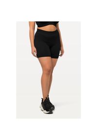 ULLA POPKEN - Damskie Bokserki rowerowe anatomiczna wyściełana wstawka. Kolekcja: plus size. Kolor: czarny. Materiał: elastan, poliamid, materiał. Długość: długie