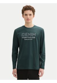 Tom Tailor Denim Longsleeve 1043484 Zielony Regular Fit. Kolor: zielony. Materiał: bawełna. Długość rękawa: długi rękaw #1
