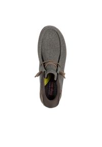 skechers - Buty sportowe Sneakersy męskie, Slip-Ins: Melson - Coronado. Kolor: zielony. Sport: turystyka piesza