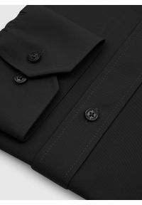 Pako Lorente - PAKO LORENTE – Czarna koszula męska z wełną. Typ kołnierza: kołnierzyk klasyczny. Kolor: czarny, brązowy. Materiał: wełna. Długość rękawa: długi rękaw. Długość: długie #4